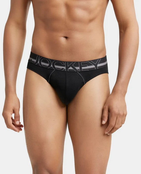 Jockey Men's Super Combed Cotton Solid Brief with Ultrasoft Waistband