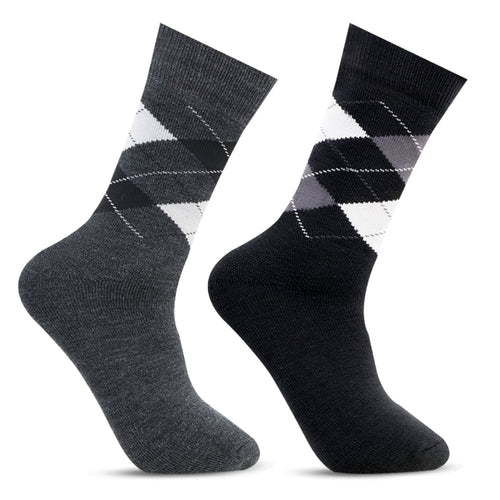 Men Classic Argyle Multicolored Woolen Socks