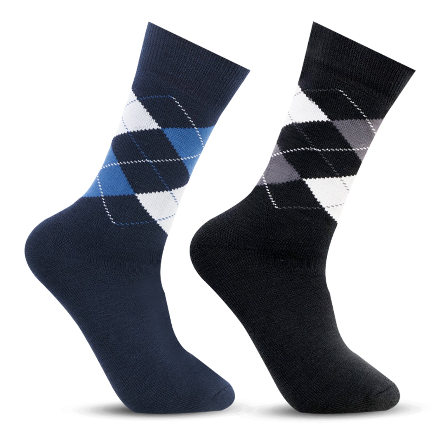 Men Classic Argyle Multicolored Woolen Socks