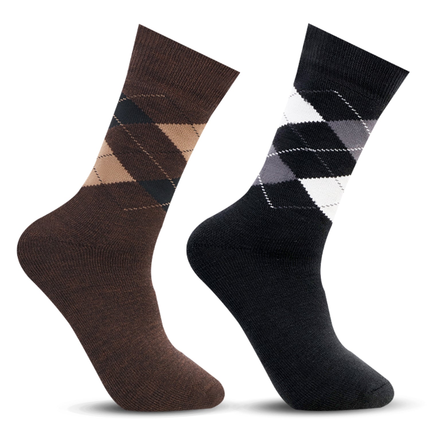 Men Classic Argyle Multicolored Woolen Socks