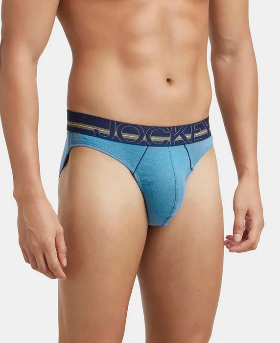 Jockey Men's Super Combed Cotton Solid Brief with Ultrasoft Waistband