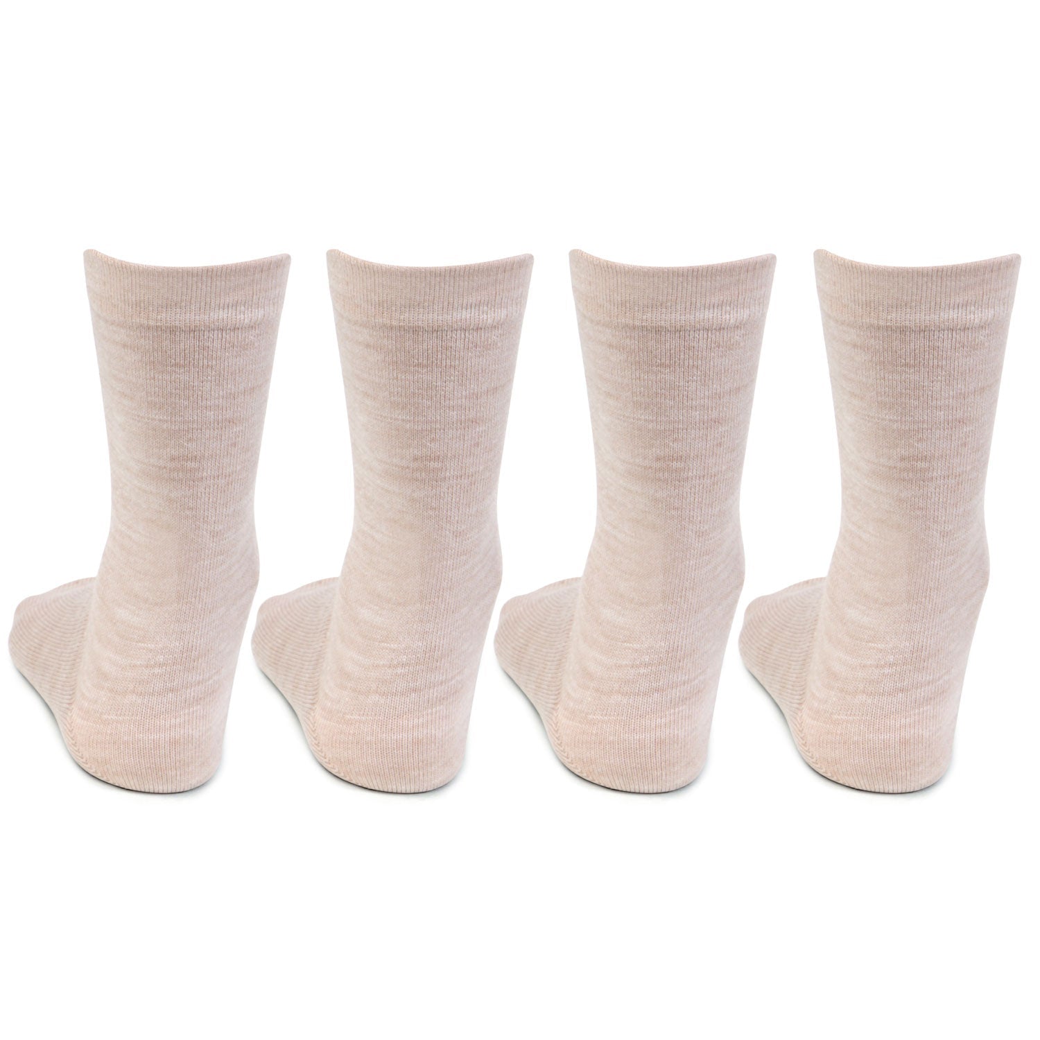 Women's Woolen Thumb Crew Socks In Skin