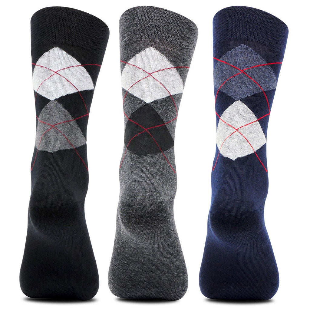 Men Classic Argyle Multicolored Woolen Socks