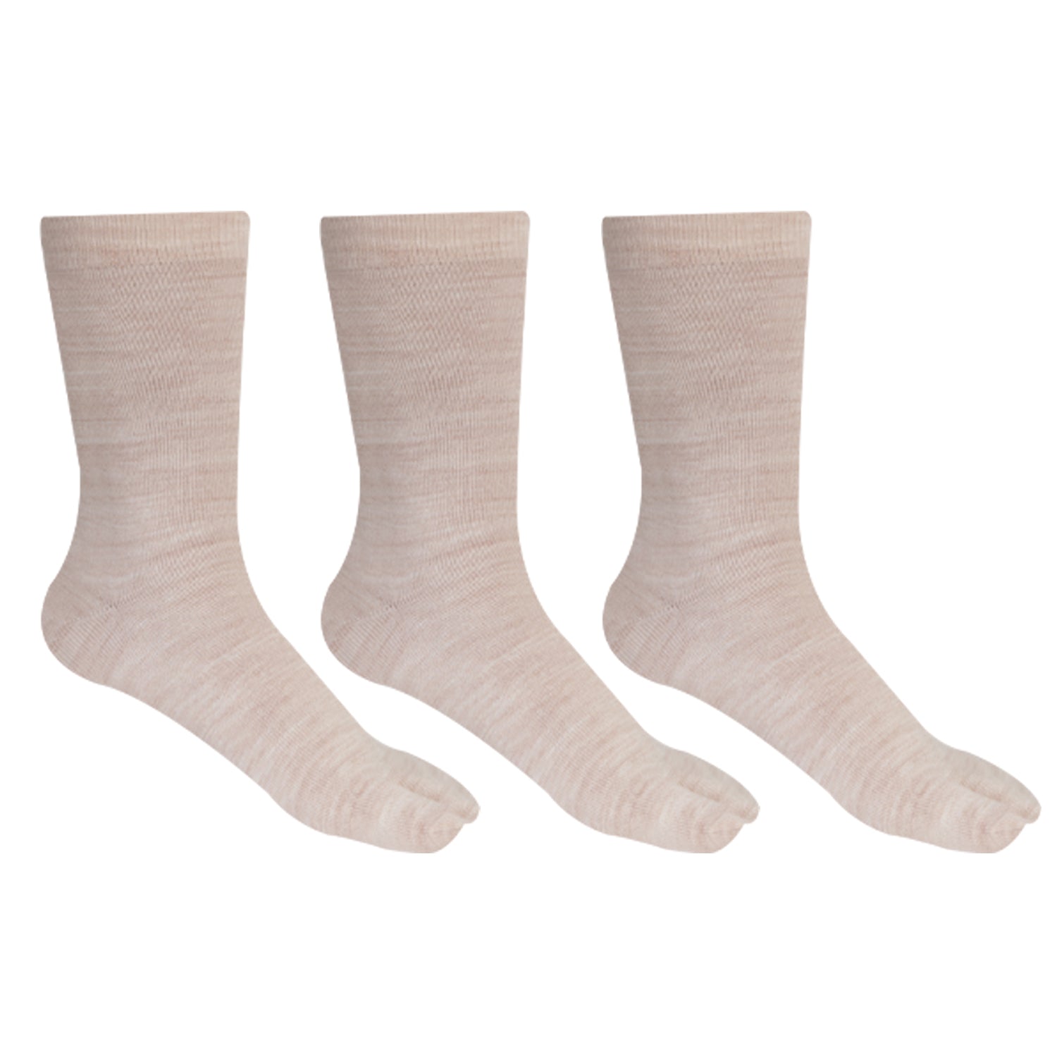 Women's Woolen Thumb Crew Socks In Skin
